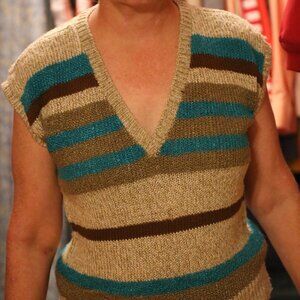 thoroughbred by pronto  sweater vest striped